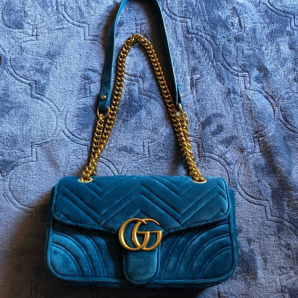 green velvet shoulder bag